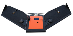 Tuffwing brand UAV with two "wings" on the side of the main computer