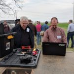 UAV equipment on table being prepared for a field demonstration